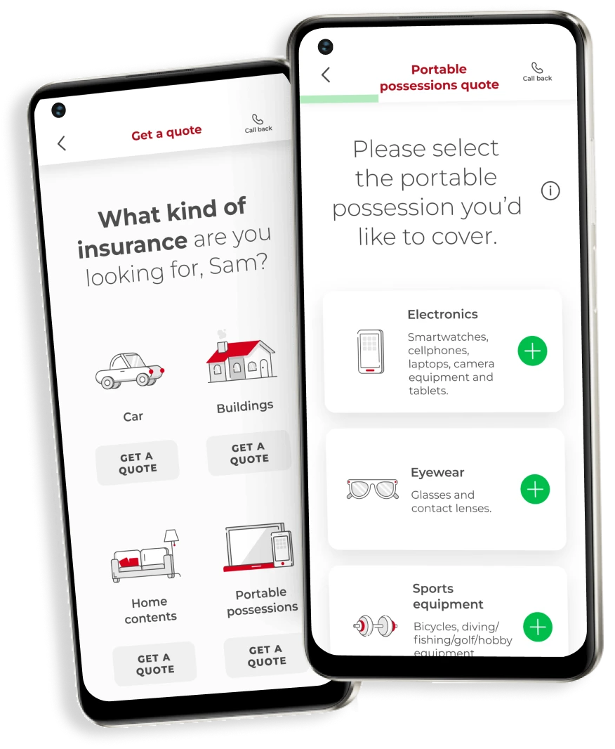 Personal Portable Possessions - App SSP Screenshots - South Africa