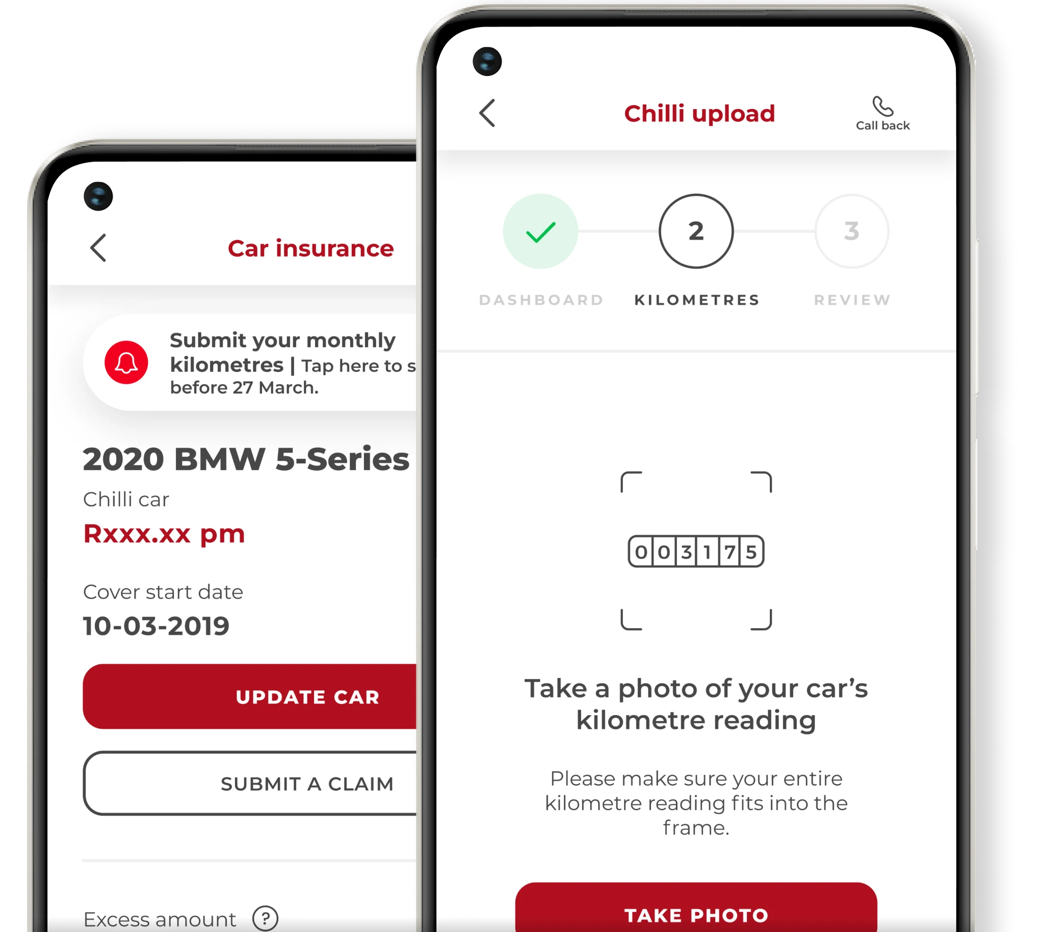 Personal Portable Possessions - App SSP Mileage Screenshots